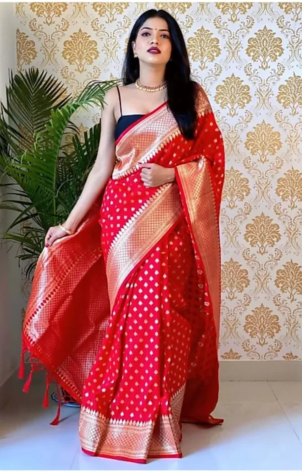 Banarasi_Soft_Silk_RED_Premium-Fancy_Saree_With_Blouse_For_Women