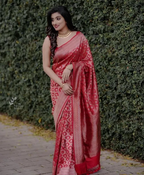 Banarasi_Soft_Silk_RED_Premium-Fancy_Saree_With_Blouse_For_Women
