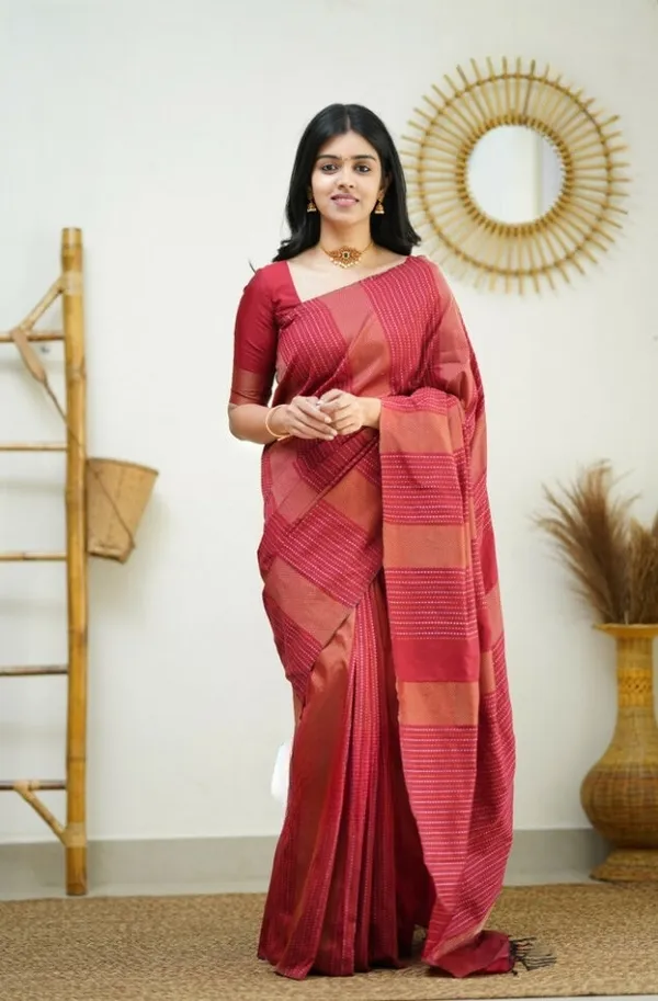 Banarasi_Soft_Silk_RED_Premium-Fancy_Saree_With_Blouse_For_Women