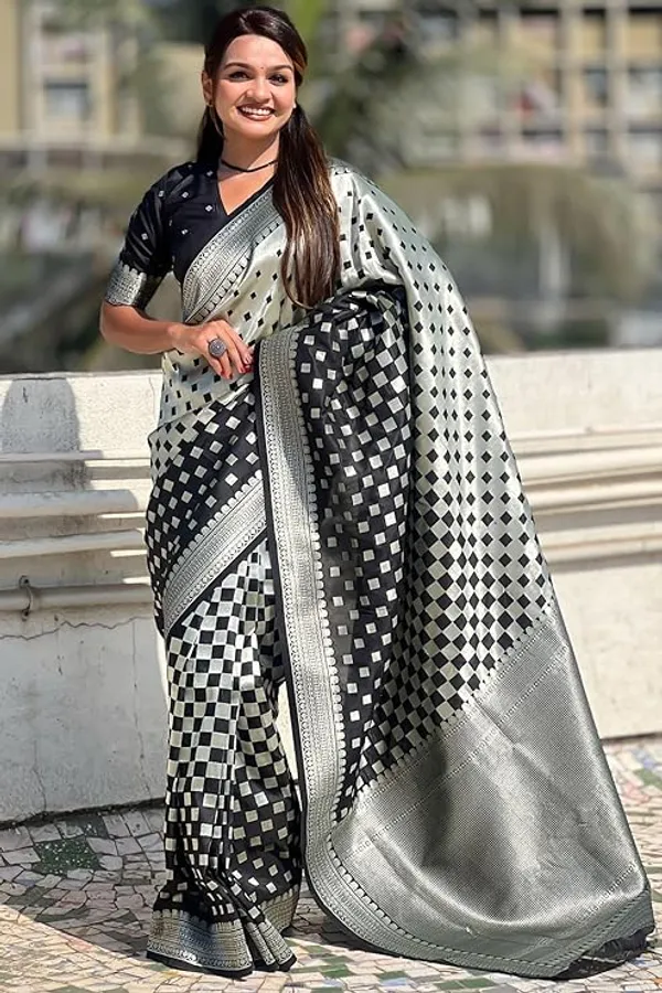 Banarasi_Soft_Silk_BLACK_Premium-Fancy_Saree_With_Blouse_For_Women