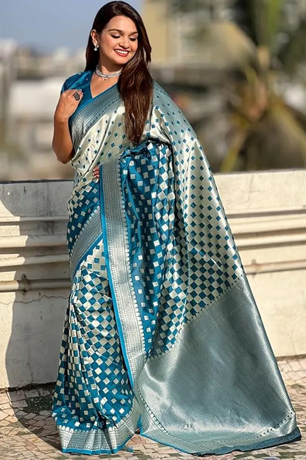Banarasi_Soft_Silk_RAMA_Premium-Fancy_Saree_With_Blouse_For_Women