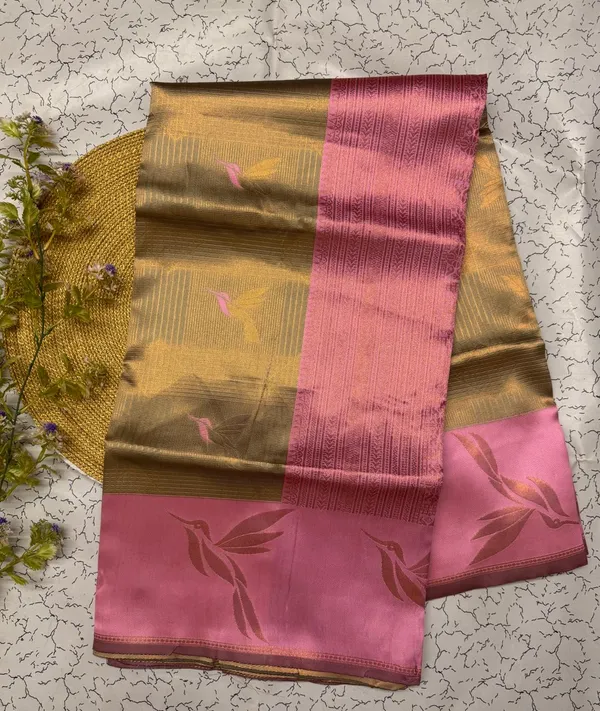 Banarasi_Soft_Silk_MEHNDI-PINK_Premium-Fancy_Saree_With_Blouse_For_Women
