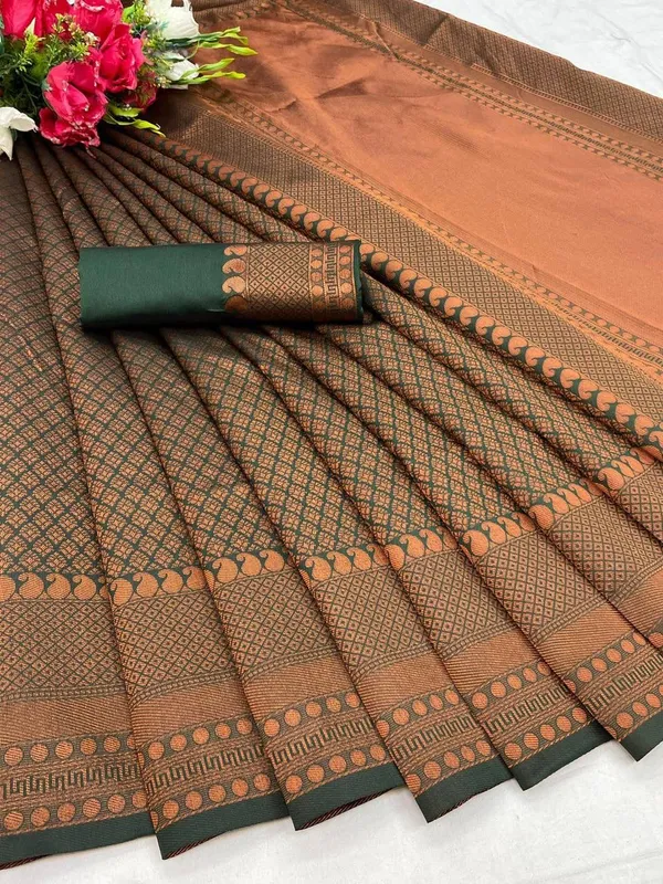 Banarasi_Soft_Silk_GREEN_Premium-Fancy_Saree_With_Blouse_For_Women