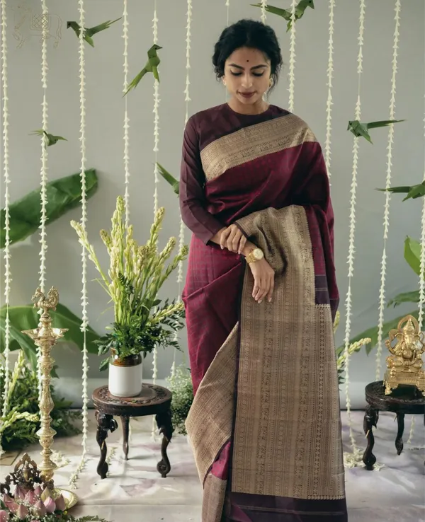 Banarasi_Soft_Silk_MAROON_Premium-Fancy_Saree_With_Blouse_For_Women
