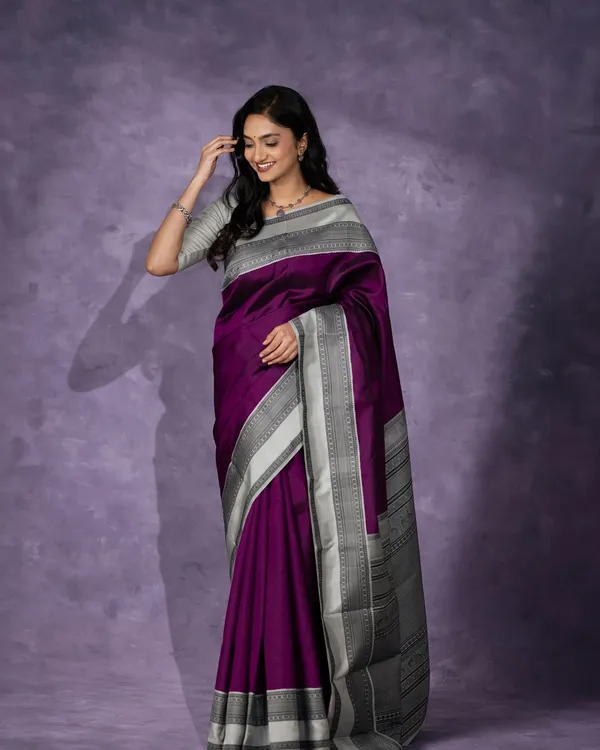 Banarasi_Soft_Silk_WINE_Premium-Fancy_Saree_With_Blouse_For_Women