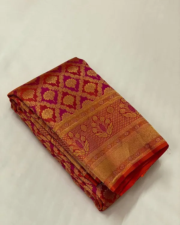 Banarasi_Soft_Silk_RED_Premium-Fancy_Saree_With_Blouse_For_Women