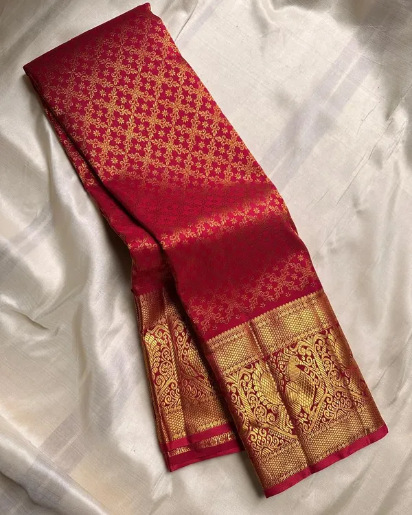 Banarasi_Soft_Silk_RED_Premium-Fancy_Saree_With_Blouse_For_Women