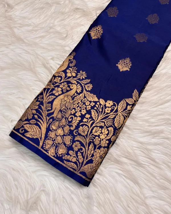 Banarasi_Soft_Silk_RAMA-NAVY-BLUE_Premium-Fancy_Saree_With_Blouse_For_Women