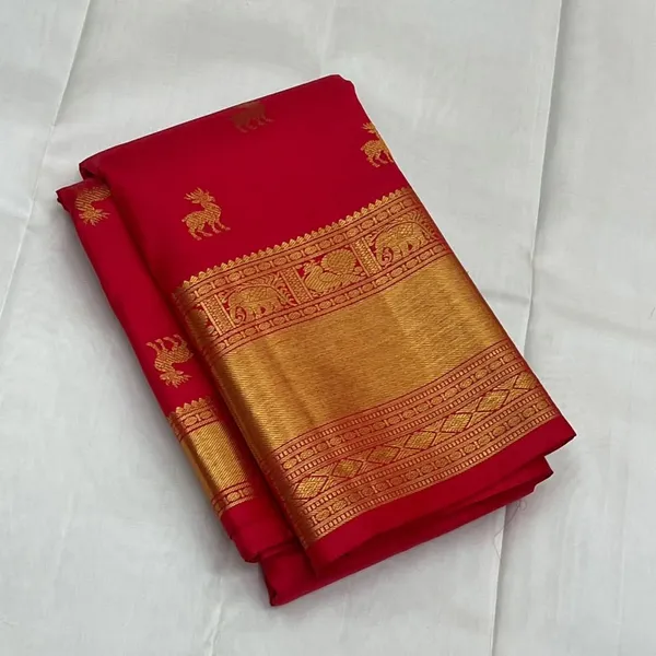 Banarasi_Soft_Silk_RED_Premium-Fancy_Saree_With_Blouse_For_Women