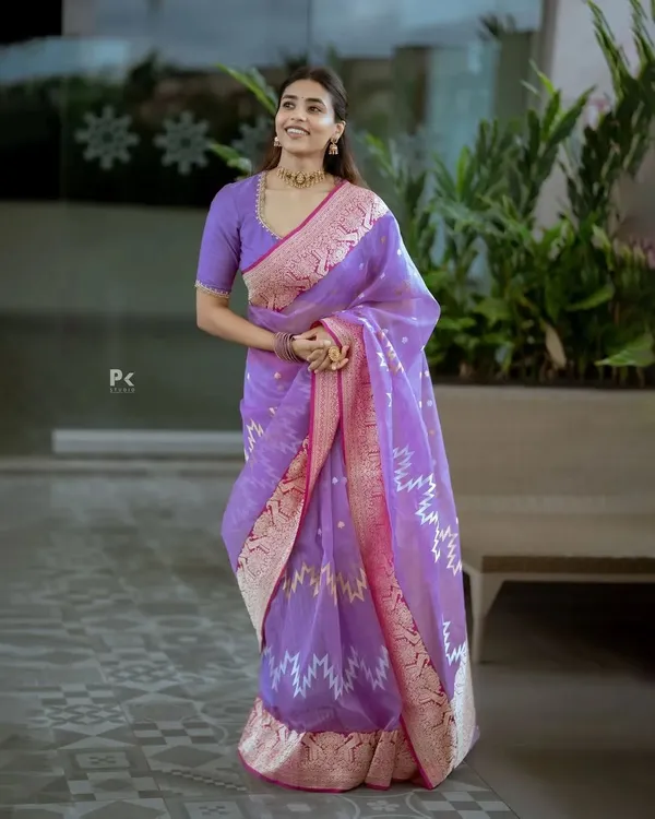 Pure_Soft_Cotton_PURPLE_Premium-Fancy_Saree_With_Blouse_For_Women