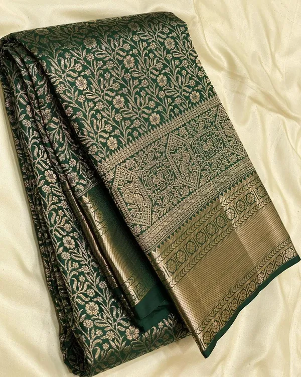 Banarasi_Soft_Silk_GREEN_Premium-Fancy_Saree_With_Blouse_For_Women