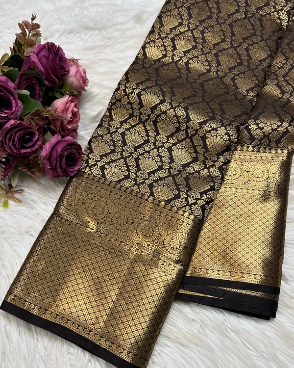 Banarasi_Soft_Silk_BLACK_Premium-Fancy_Saree_With_Blouse_For_Women