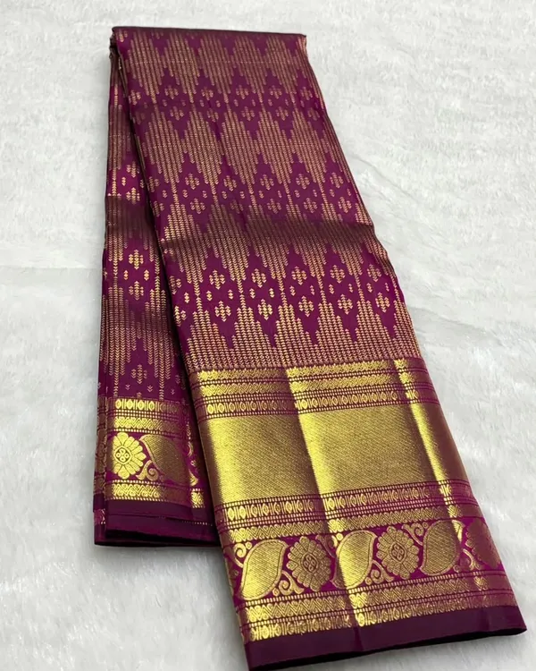 Banarasi_Soft_Silk_WINE_Premium-Fancy_Saree_With_Blouse_For_Women
