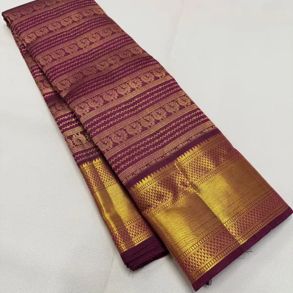 Banarasi_Soft_Silk_WINE_Premium-Fancy_Saree_With_Blouse_For_Women