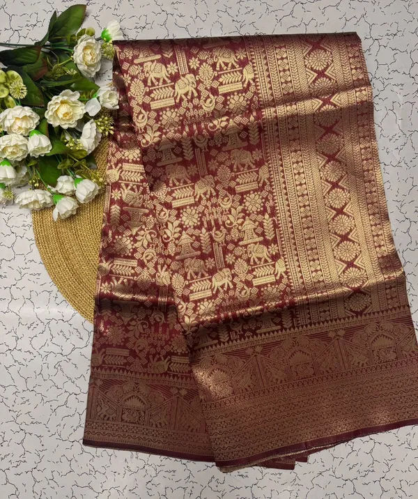 Banarasi_Soft_Silk_MAROON_Premium-Fancy_Saree_With_Blouse_For_Women