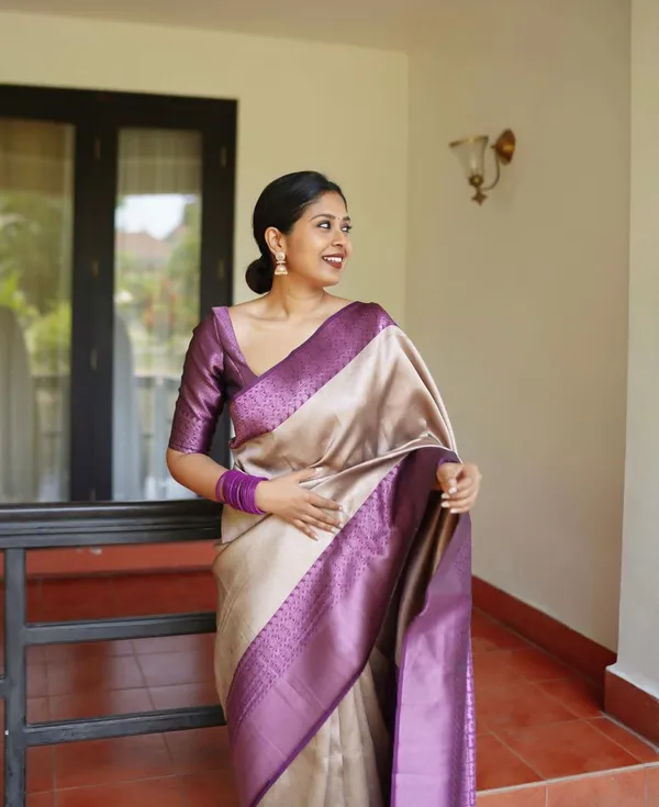 Banarasi_Soft_Silk_CHIKU-WINE_Premium-Fancy_Saree_With_Blouse_For_Women