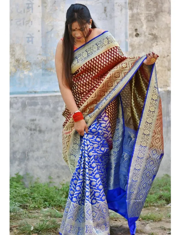 Banarasi_Soft_Silk_MAROON-ROYAL-BLUE_Premium-Fancy_Saree_With_Blouse_For_Women