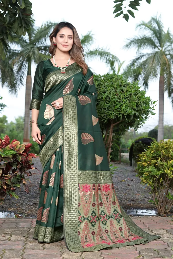 Banarasi_Soft_Silk_MAHENDI_Premium-Fancy_Saree_With_Blouse_For_Women