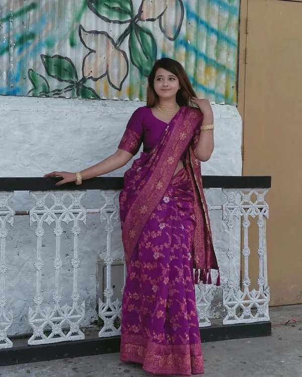 Banarasi_Soft_Silk_WINE_Premium-Fancy_Saree_With_Blouse_For_Women