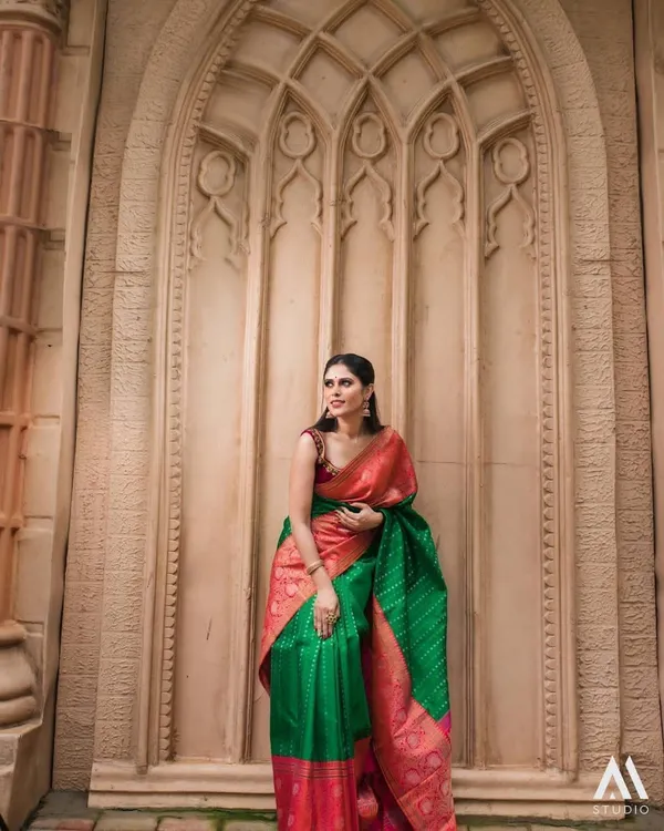 Banarasi_Soft_Silk_GREEN_Premium-Fancy_Saree_With_Blouse_For_Women