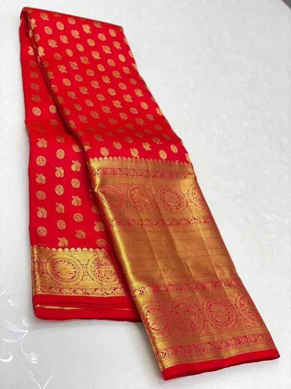 Banarasi_Soft_Silk_RED_Premium-Fancy_Saree_With_Blouse_For_Women