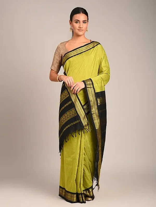 Banarasi_Soft_Silk_PARROT_Premium-Fancy_Saree_With_Blouse_For_Women