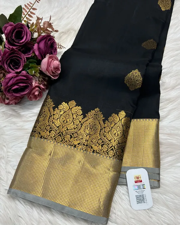 Banarasi_Soft_Silk_BLACK_Premium-Fancy_Saree_With_Blouse_For_Women