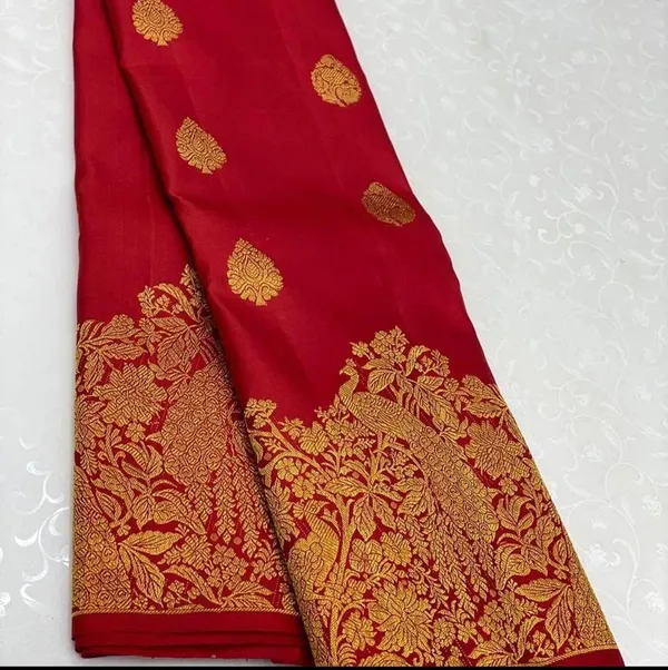 Banarasi_Soft_Silk_RED_Premium-Fancy_Saree_With_Blouse_For_Women