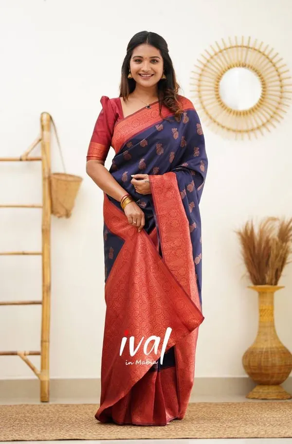 Banarasi_Soft_Silk_BLUE-RED_Premium-Fancy_Saree_With_Blouse_For_Women