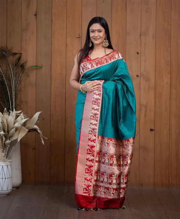 Banarasi_Soft_Silk_RAMA-RED_Premium-Fancy_Saree_With_Blouse_For_Women