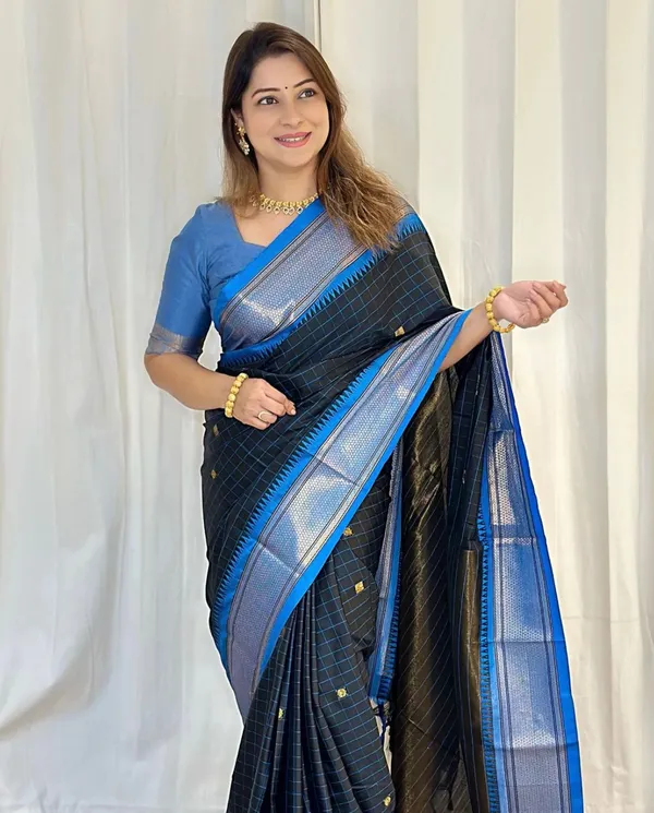 Banarasi_Soft_Silk_BLACK-ROYAL-BLUE_Premium-Fancy_Saree_With_Blouse_For_Women