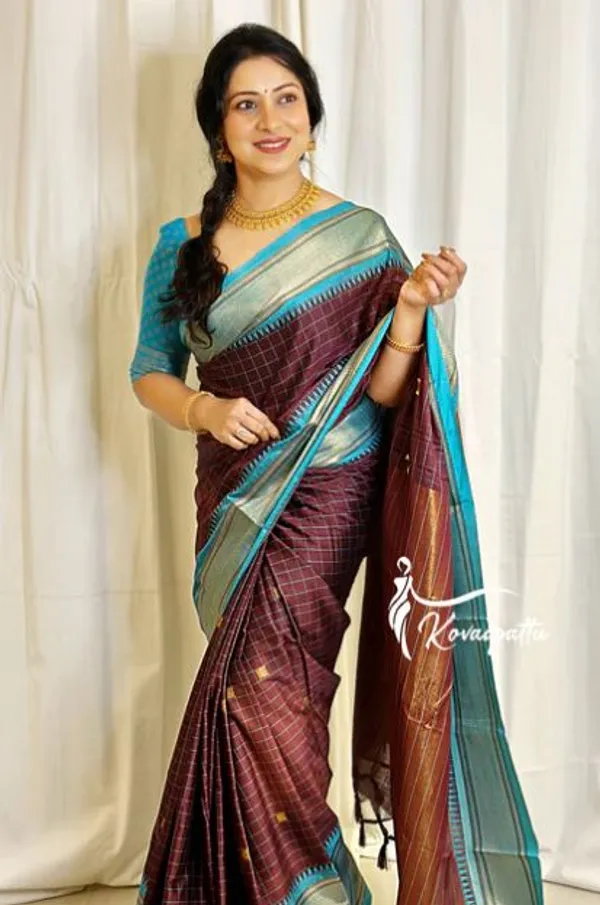 Banarasi_Soft_Silk_COFFEE-SKY_Premium-Fancy_Saree_With_Blouse_For_Women