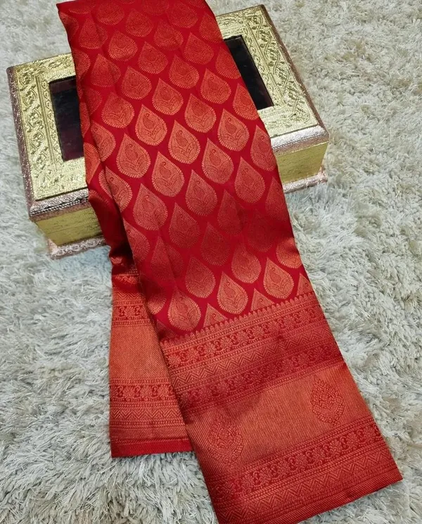 Banarasi_Soft_Silk_RED_Premium-Fancy_Saree_With_Blouse_For_Women