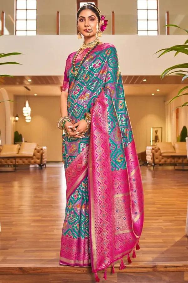 Banarasi_Soft_Silk_RAMA_Premium-Fancy_Saree_With_Blouse_For_Women