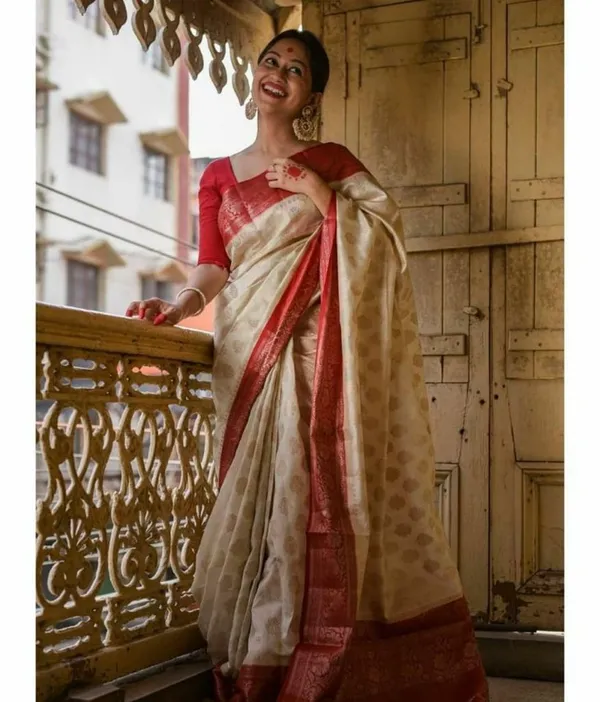 Banarasi_Soft_Silk_OFF-WHITE-RED_Premium-Fancy_Saree_With_Blouse_For_Women