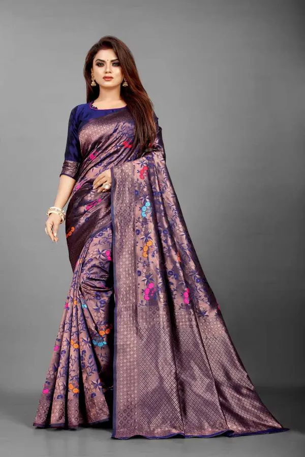 Banarasi_Soft_Silk_NAVY-BLUE_Premium-Fancy_Saree_With_Blouse_For_Women