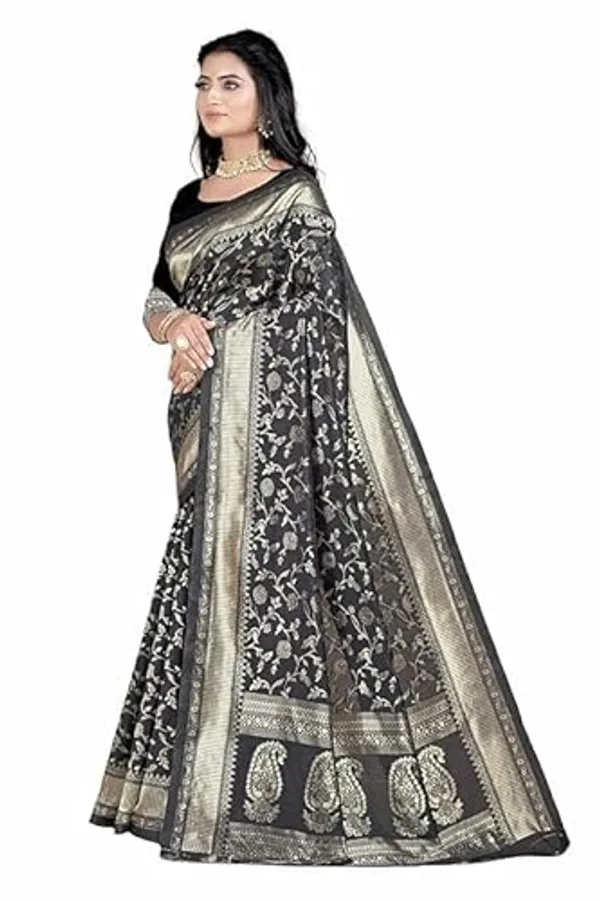 Banarasi_Soft_Silk_Black_Premium-Fancy_Saree_With_Blouse_For_Women