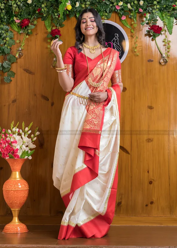 Banarasi_Soft_Silk_OFF-WHITE-RED_Premium-Fancy_Saree_With_Blouse_For_Women