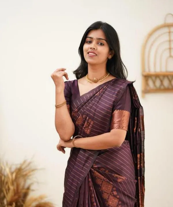 Banarasi_Soft_Silk_WINE_Premium-Fancy_Saree_With_Blouse_For_Women