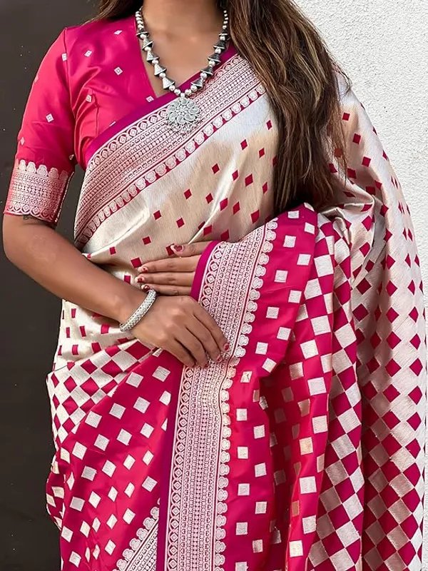Banarasi_Soft_Silk_PINK_Premium-Fancy_Saree_With_Blouse_For_Women