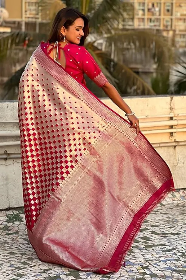 Banarasi_Soft_Silk_PINK_Premium-Fancy_Saree_With_Blouse_For_Women