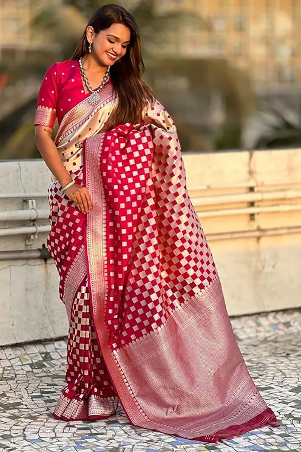 Banarasi_Soft_Silk_PINK_Premium-Fancy_Saree_With_Blouse_For_Women