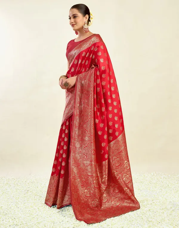Banarasi_Soft_Silk_Red_Premium-Fancy_Saree_With_Blouse_For_Women