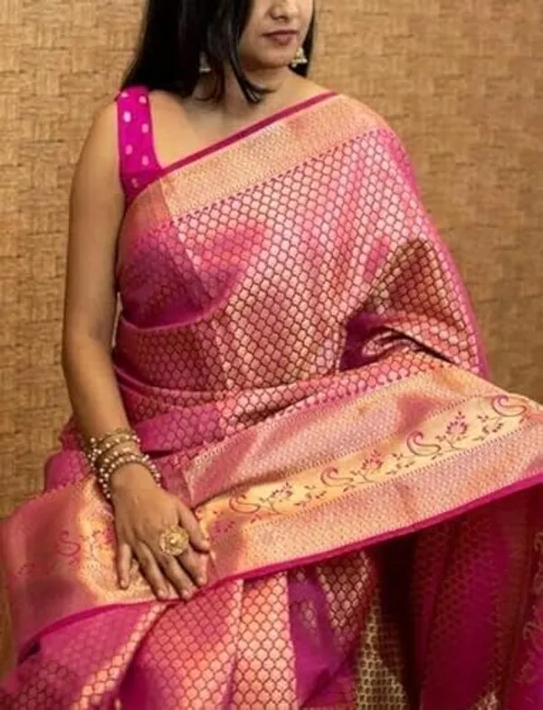 Banarasi_Soft_Silk_Gajari_Premium-Fancy_Saree_With_Blouse_For_Women