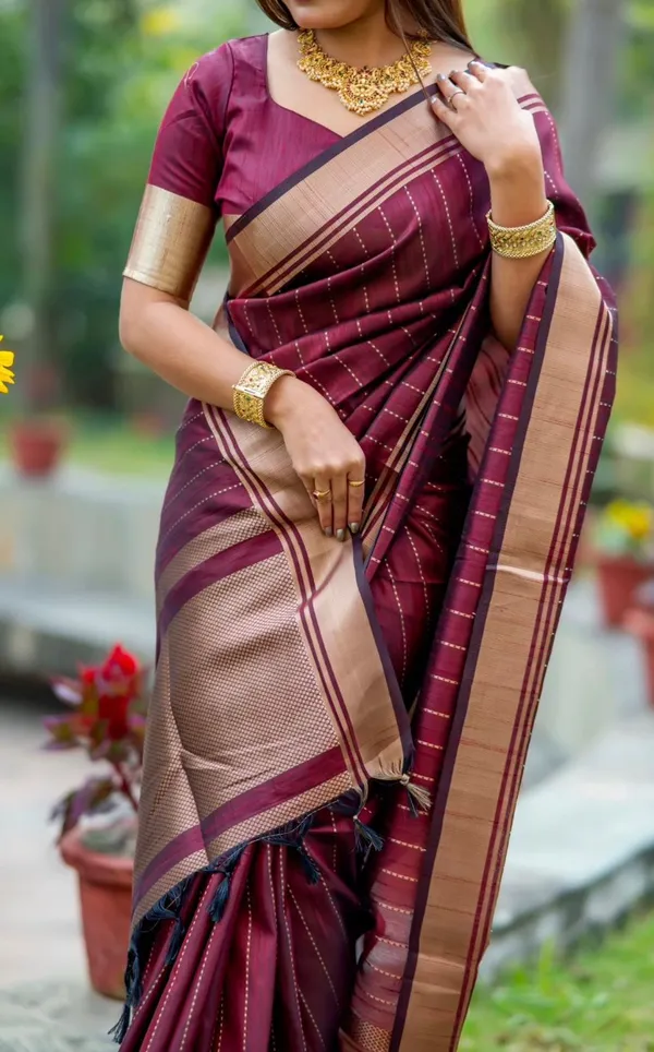 Banarasi_Soft_Silk_WINE_Premium-Fancy_Saree_With_Blouse_For_Women
