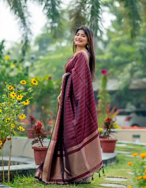 Banarasi_Soft_Silk_WINE_Premium-Fancy_Saree_With_Blouse_For_Women