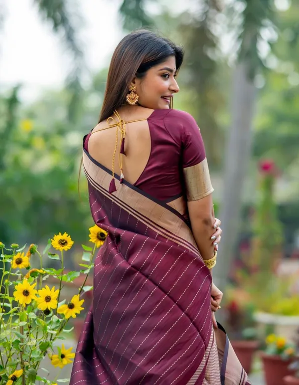 Banarasi_Soft_Silk_WINE_Premium-Fancy_Saree_With_Blouse_For_Women