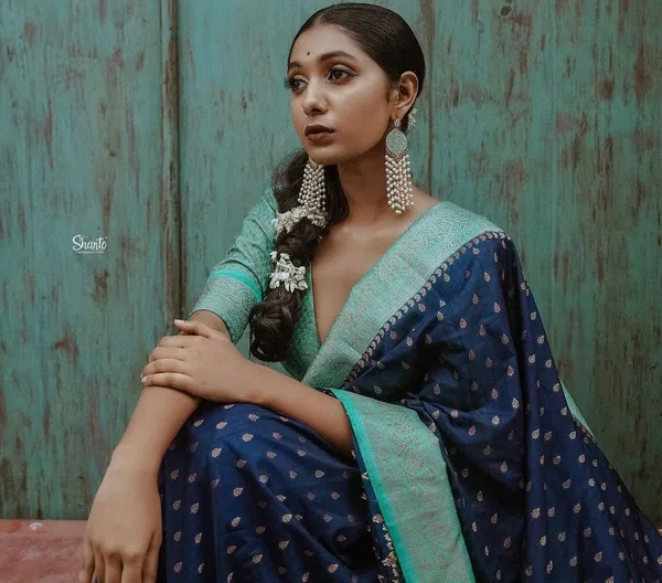 Banarasi_Soft_Silk_NAVY-BLUE-SKY_Premium-Fancy_Saree_With_Blouse_For_Women