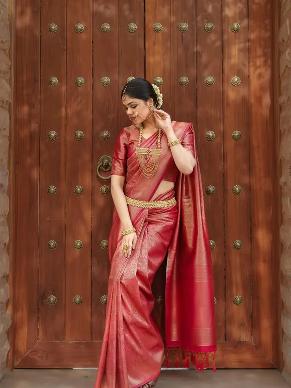 Banarasi_Soft_Silk_RED_Premium-Fancy_Saree_With_Blouse_For_Women