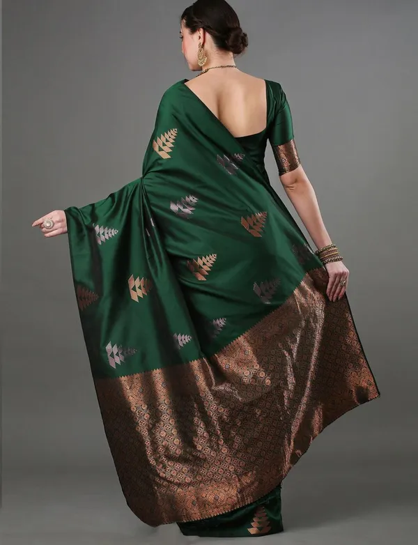Banarasi_Soft_Silk_GREEN_Premium-Fancy_Saree_With_Blouse_For_Women